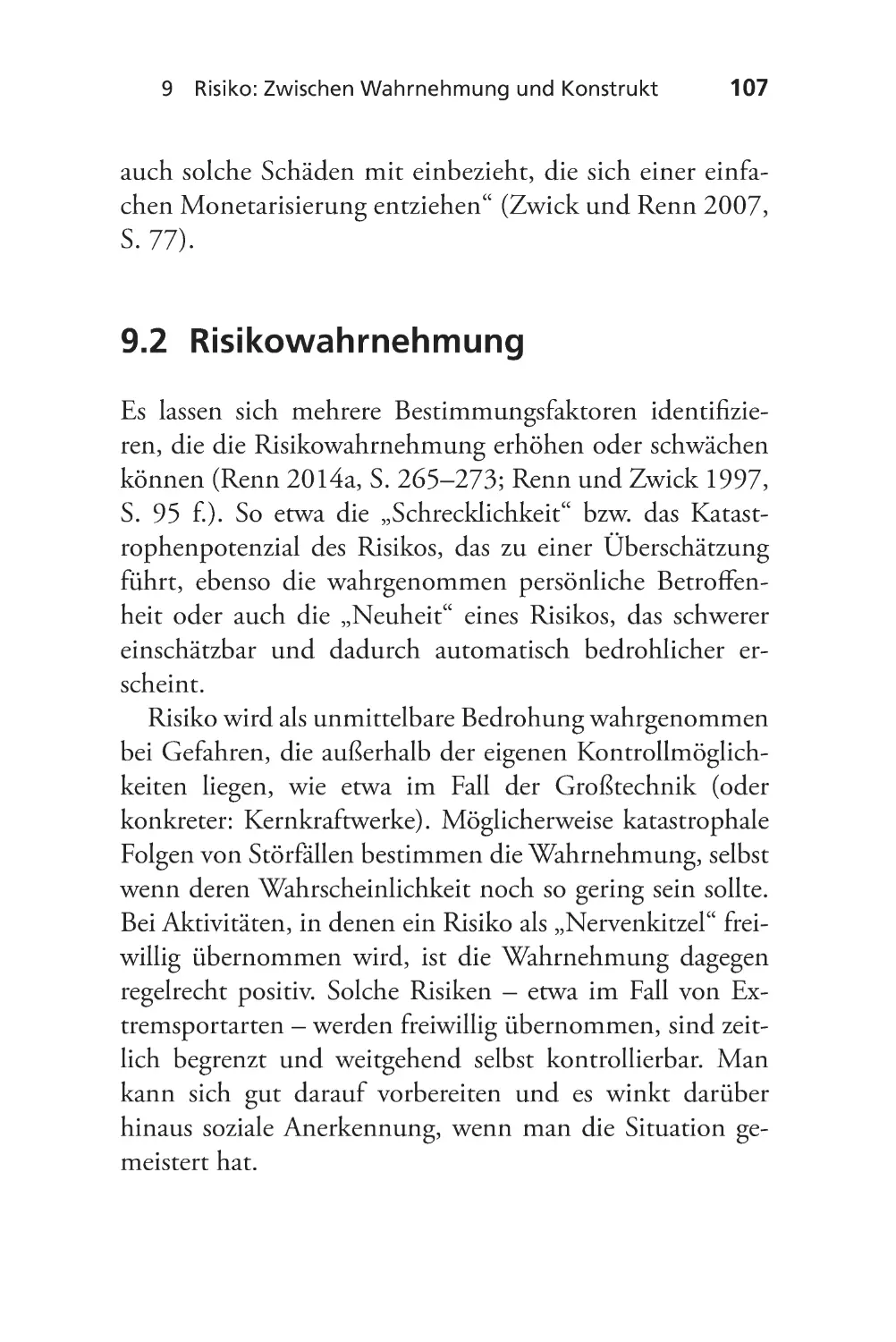 9.2 Risikowahrnehmung