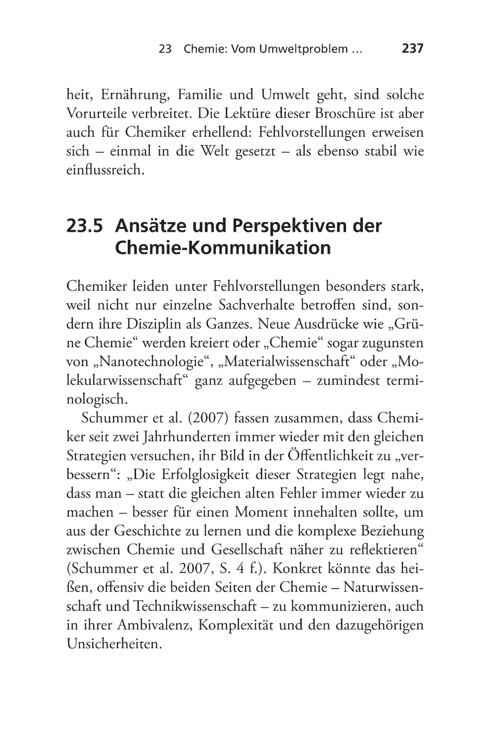 23.5 Ansätze und Perspektiven der Chemie-Kommunikation