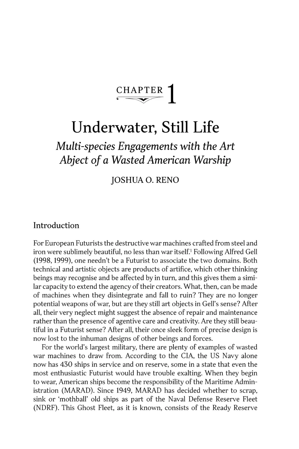 Chapter 1. Underwater, Still Life