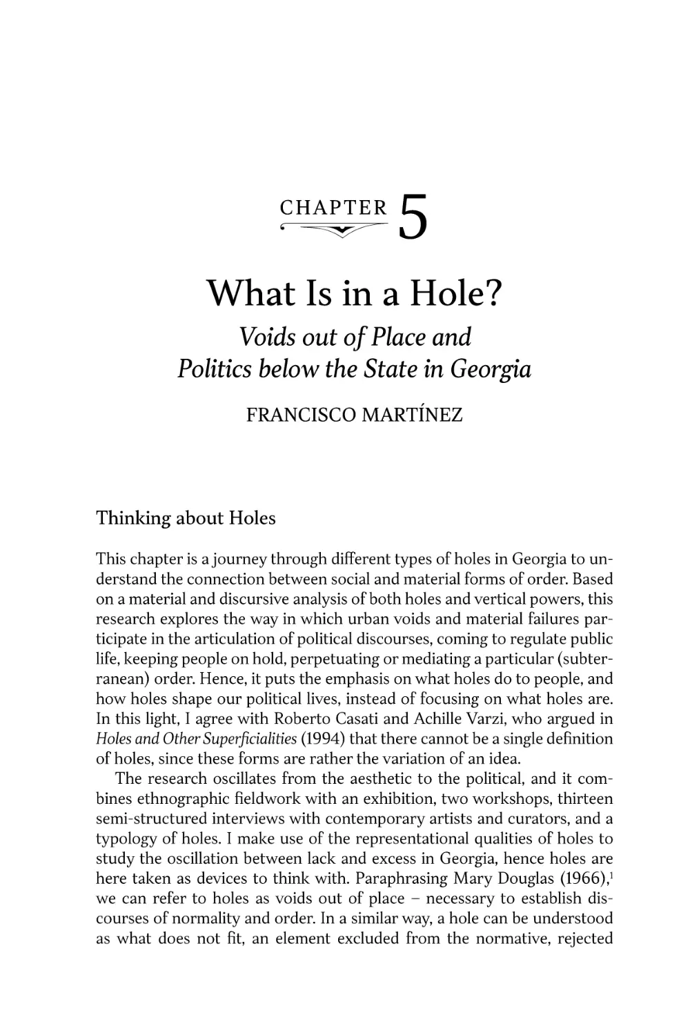 Chapter 5. What Is in a Hole? Voids out of Place and Politics below the State in Georgia • Francisco Martínez