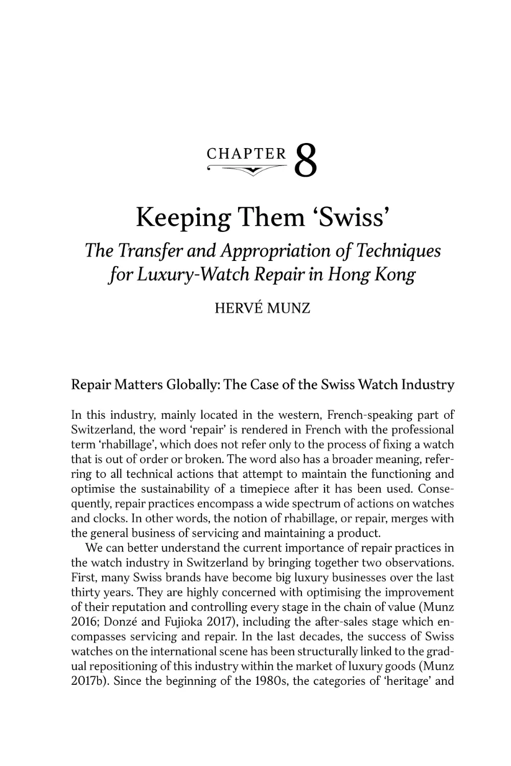 Chapter 8. Keeping Them ‘Swiss’