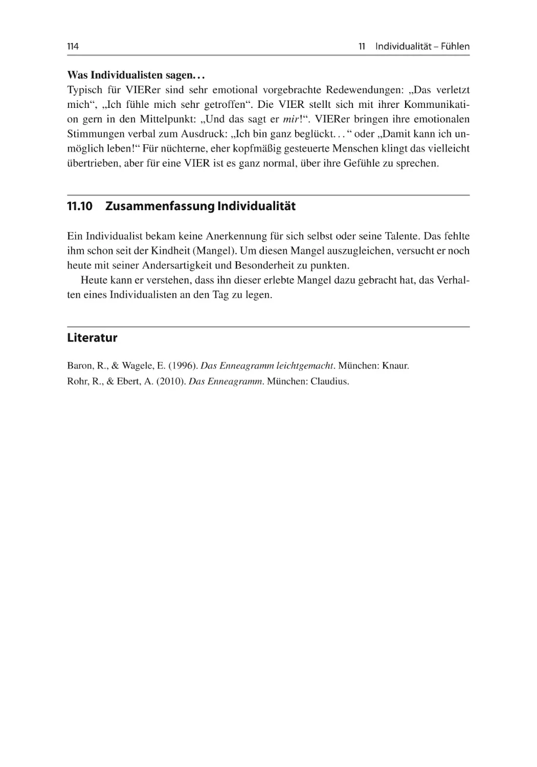 11.10 Zusammenfassung Individualität
Literatur