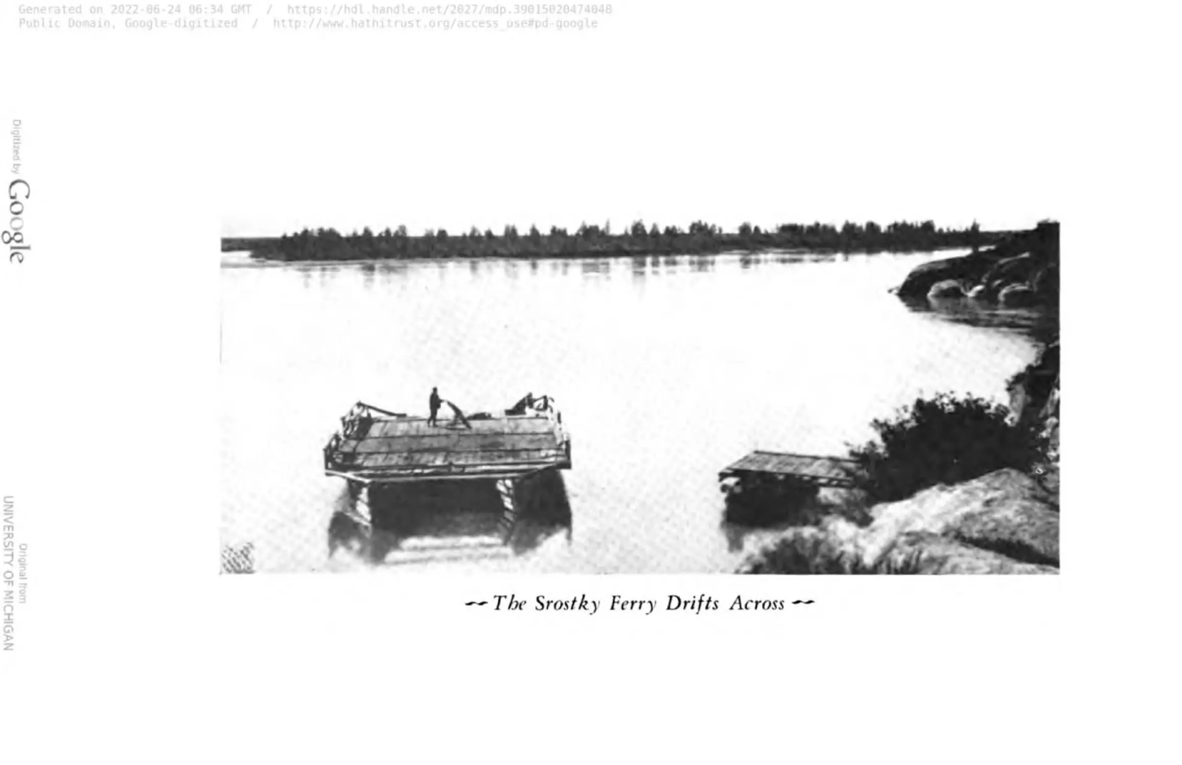 The Srostky Ferry Drifts Across