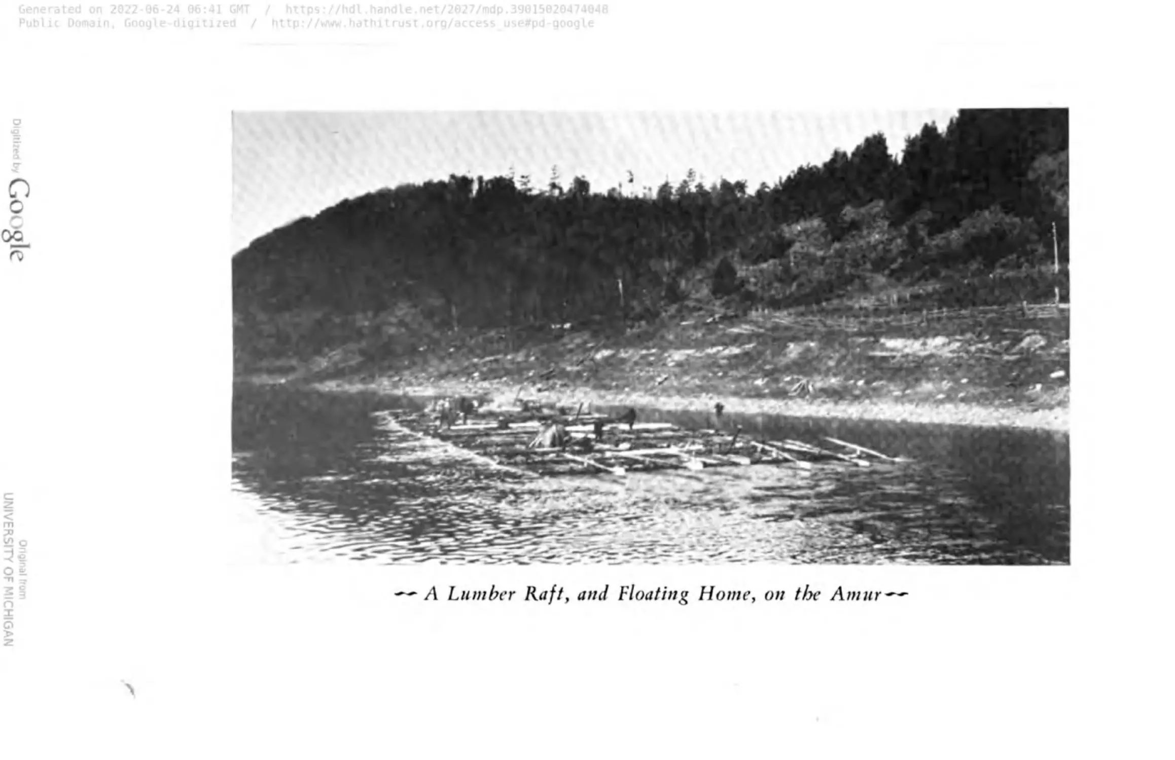 A Lumber Raft, and Floating Home, on the Amur