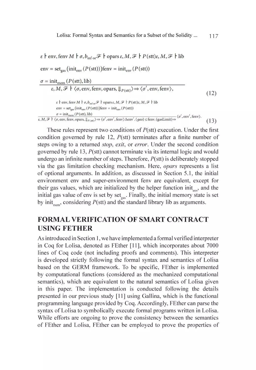 Formal Verification of Smart Contract Using FEther