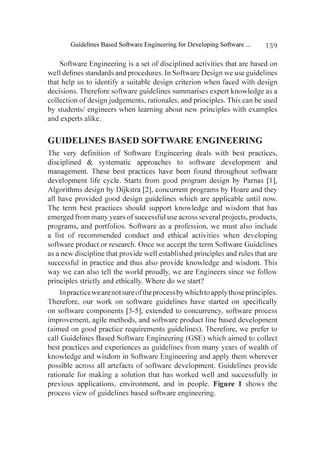 Guidelines Based Software Engineering