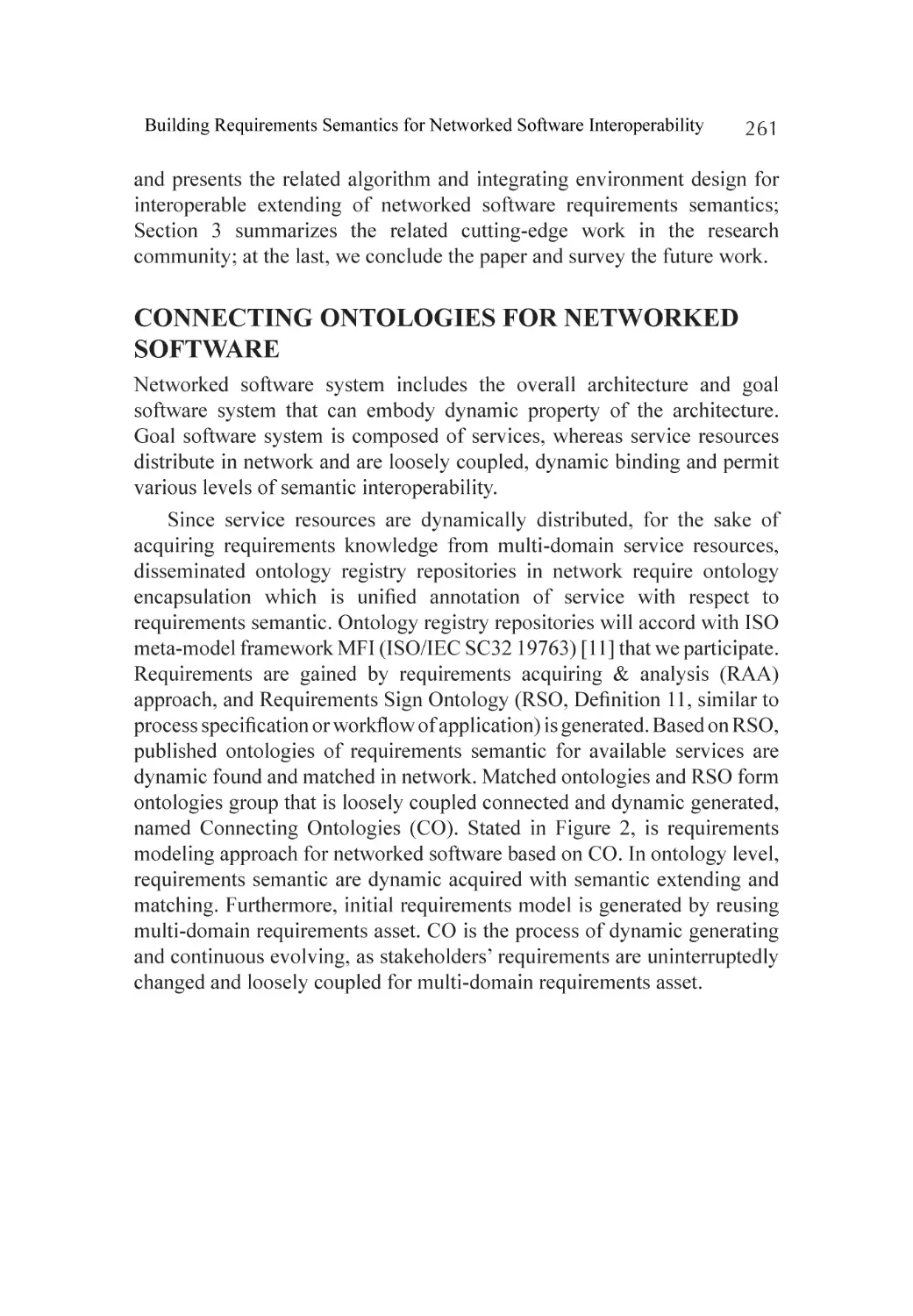 Connecting Ontologies for Networked Software