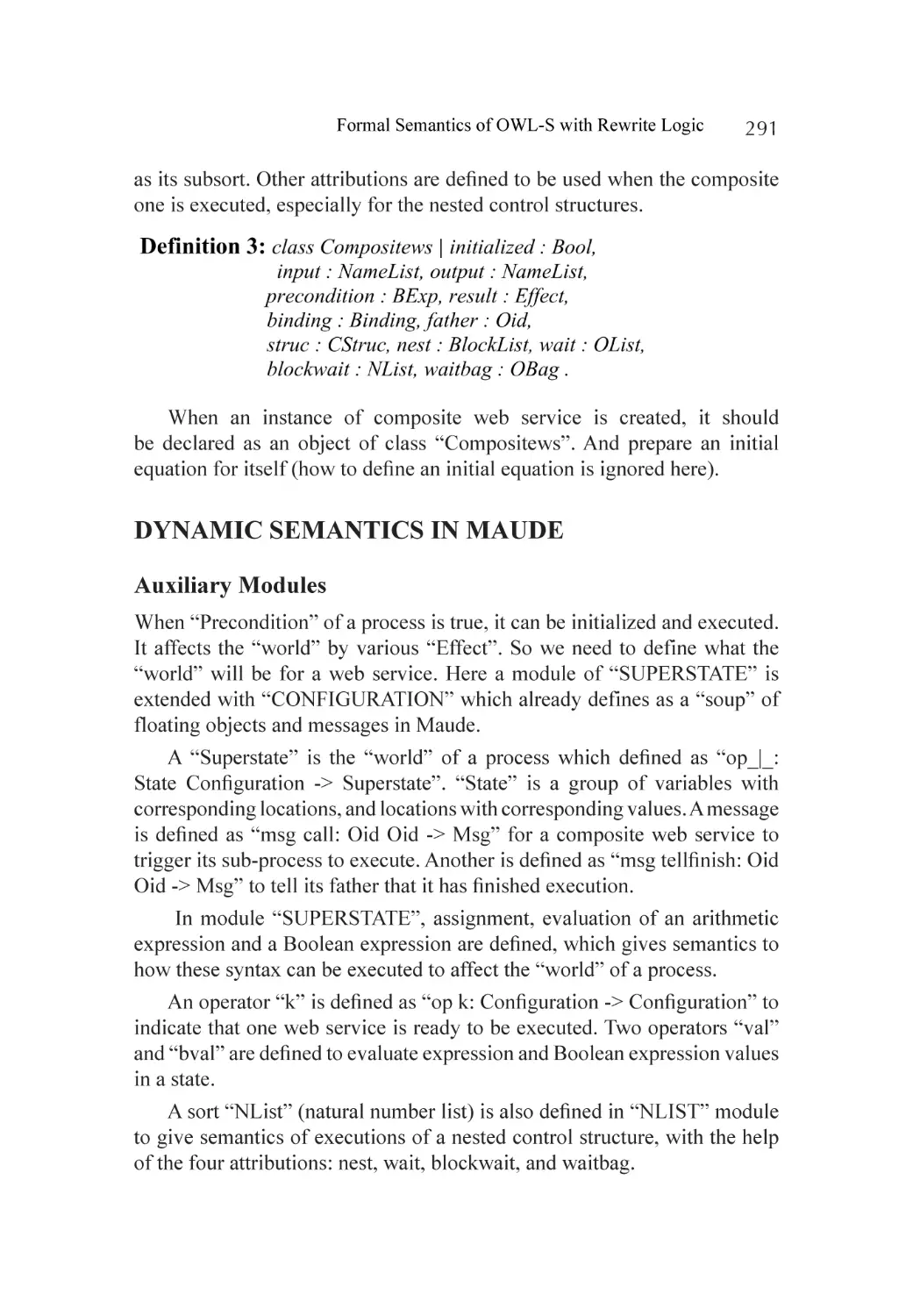 Dynamic Semantics in Maude