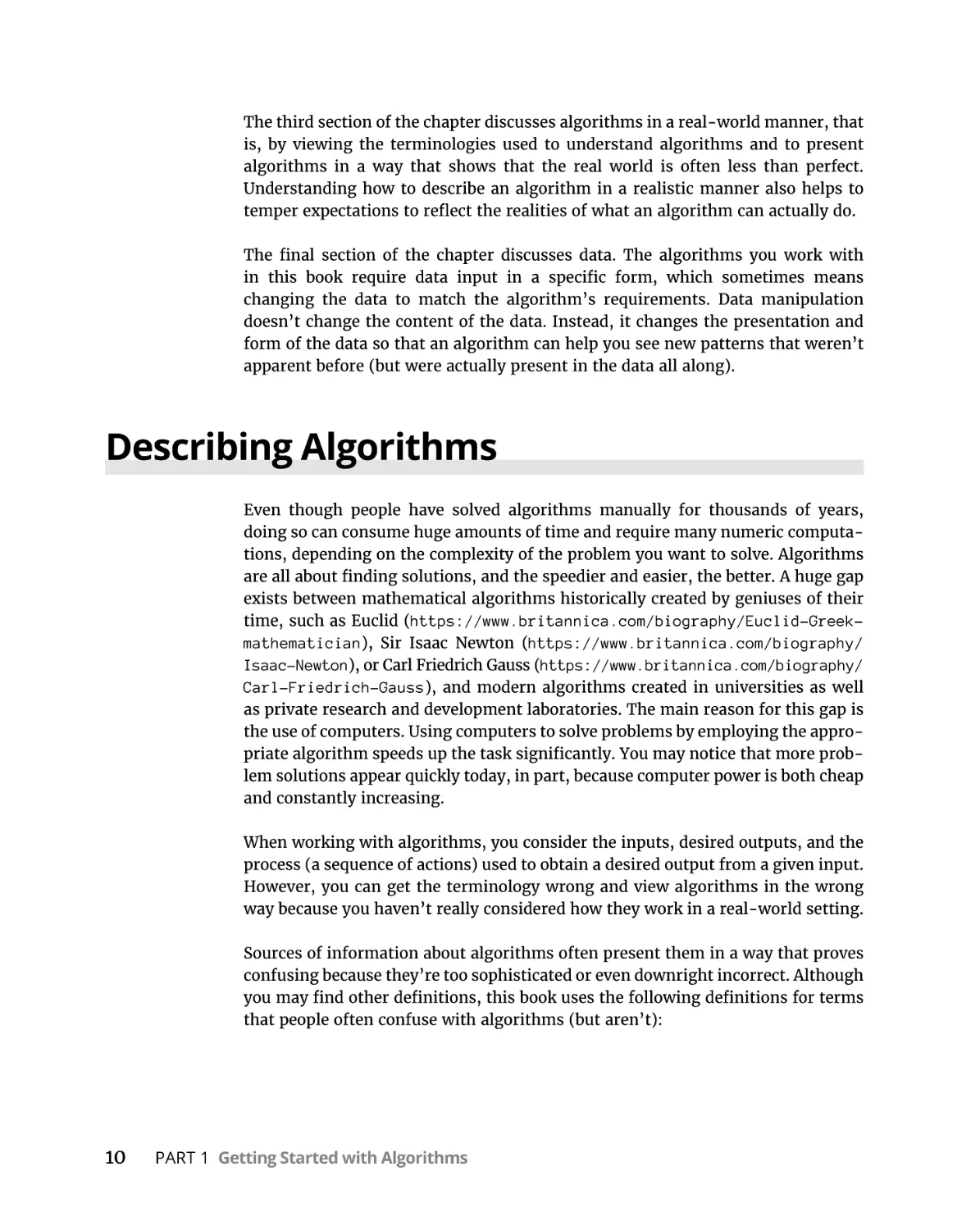 Describing Algorithms