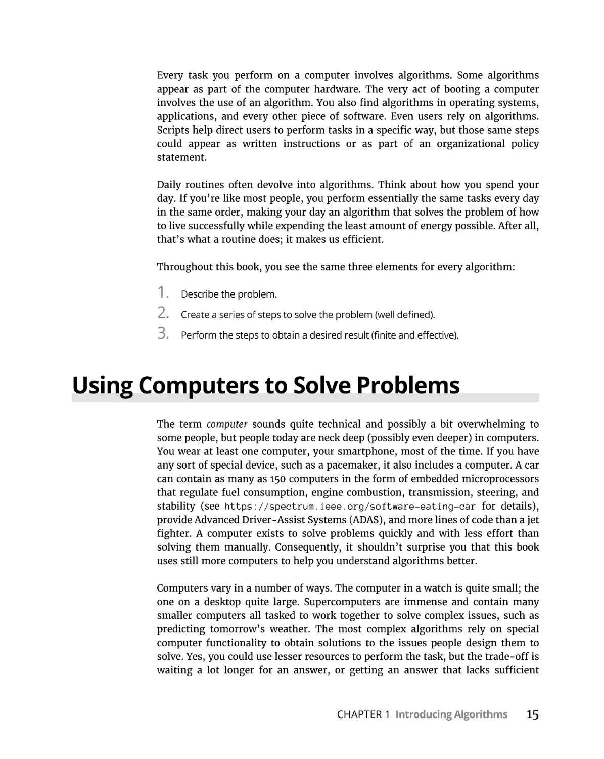 Using Computers to Solve Problems