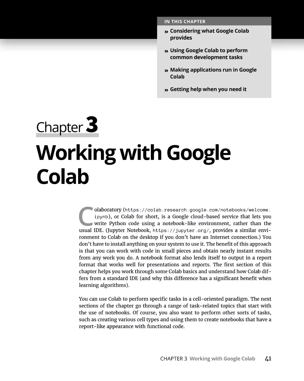 Chapter 3 Working with Google Colab