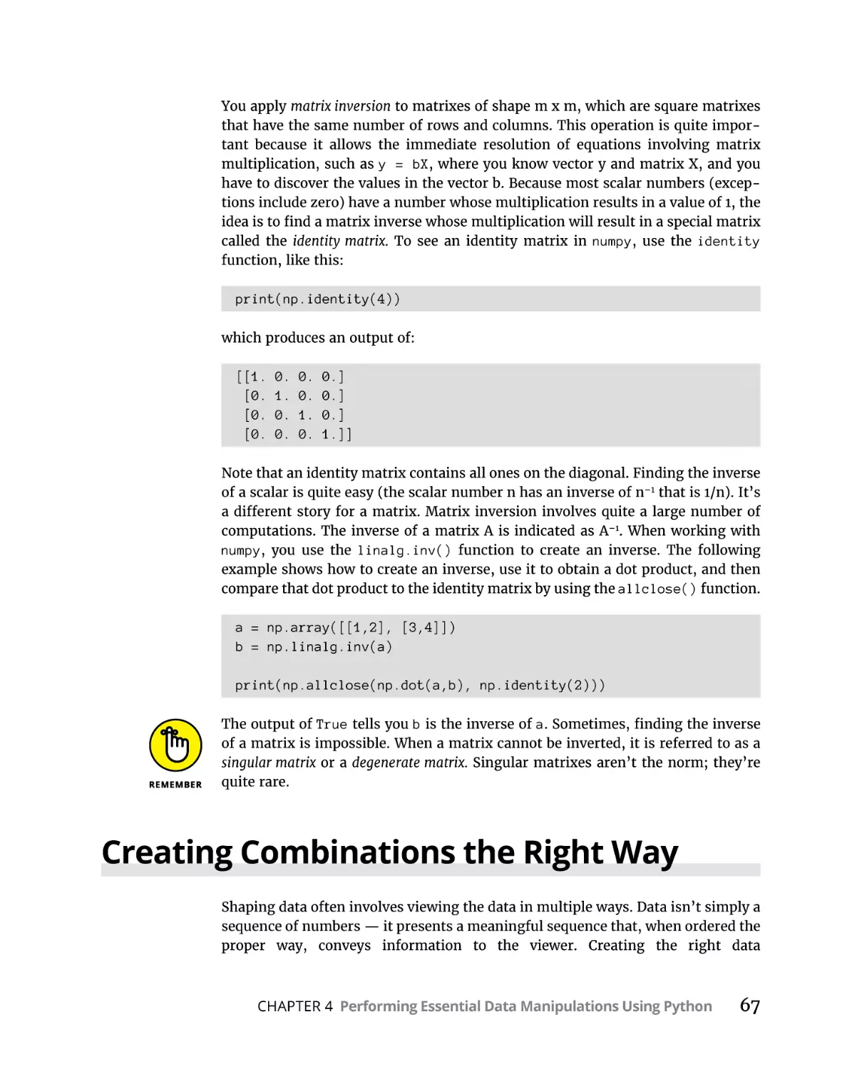 Creating Combinations the Right Way