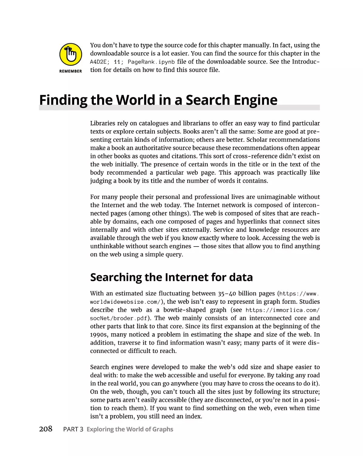 Finding the World in a Search Engine
Searching the Internet for data