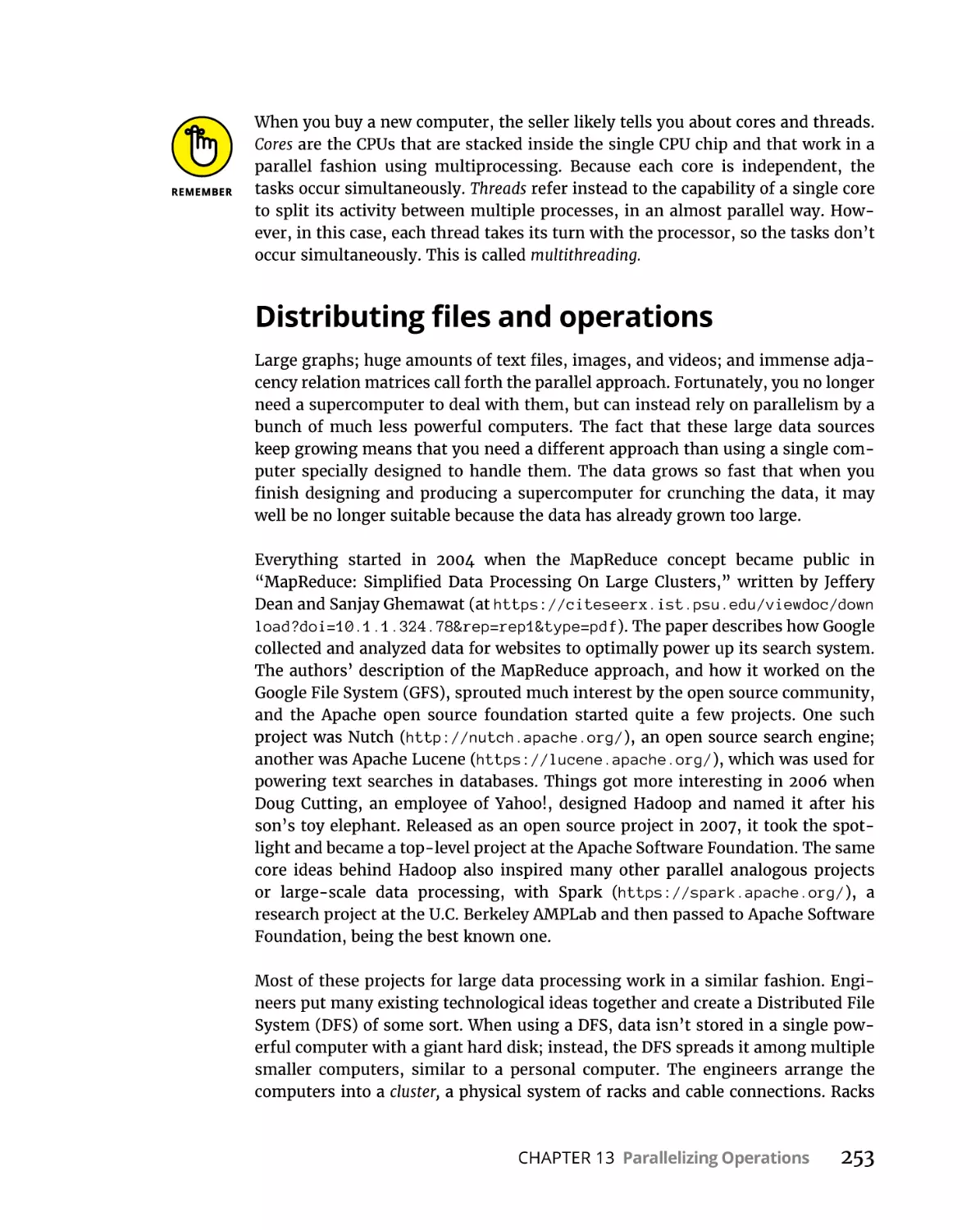 Distributing files and operations