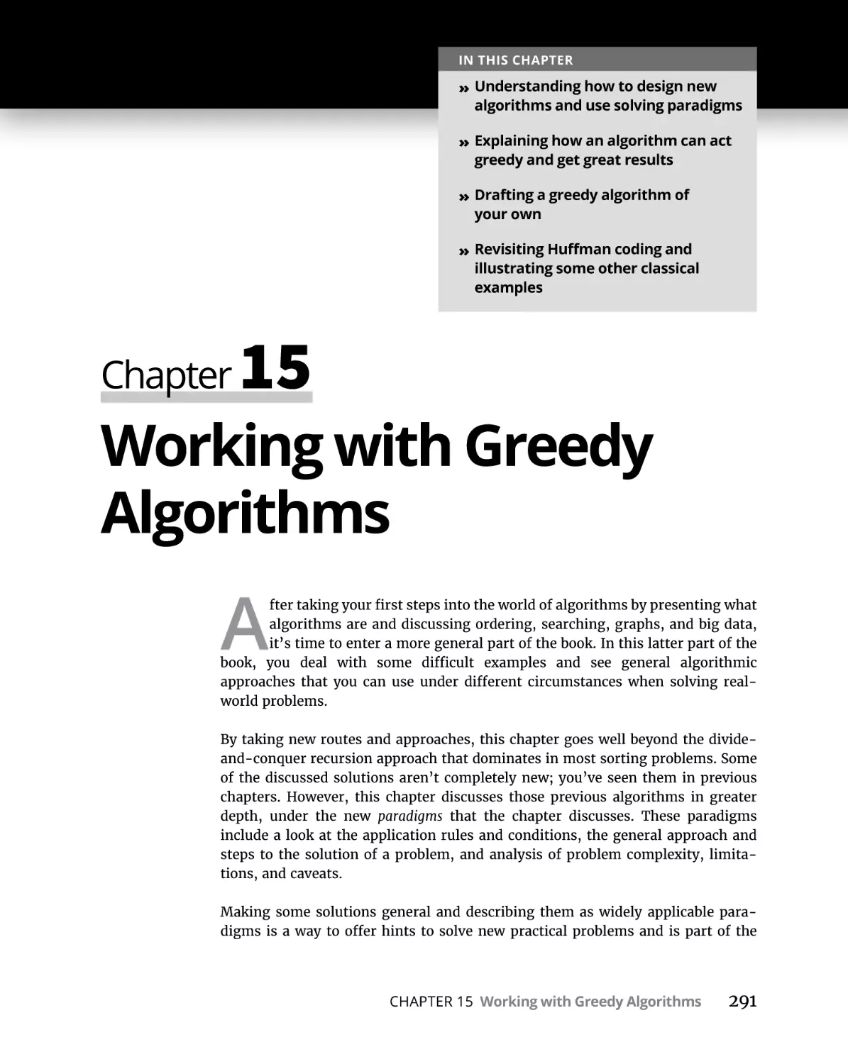 Chapter 15 Working with Greedy Algorithms
