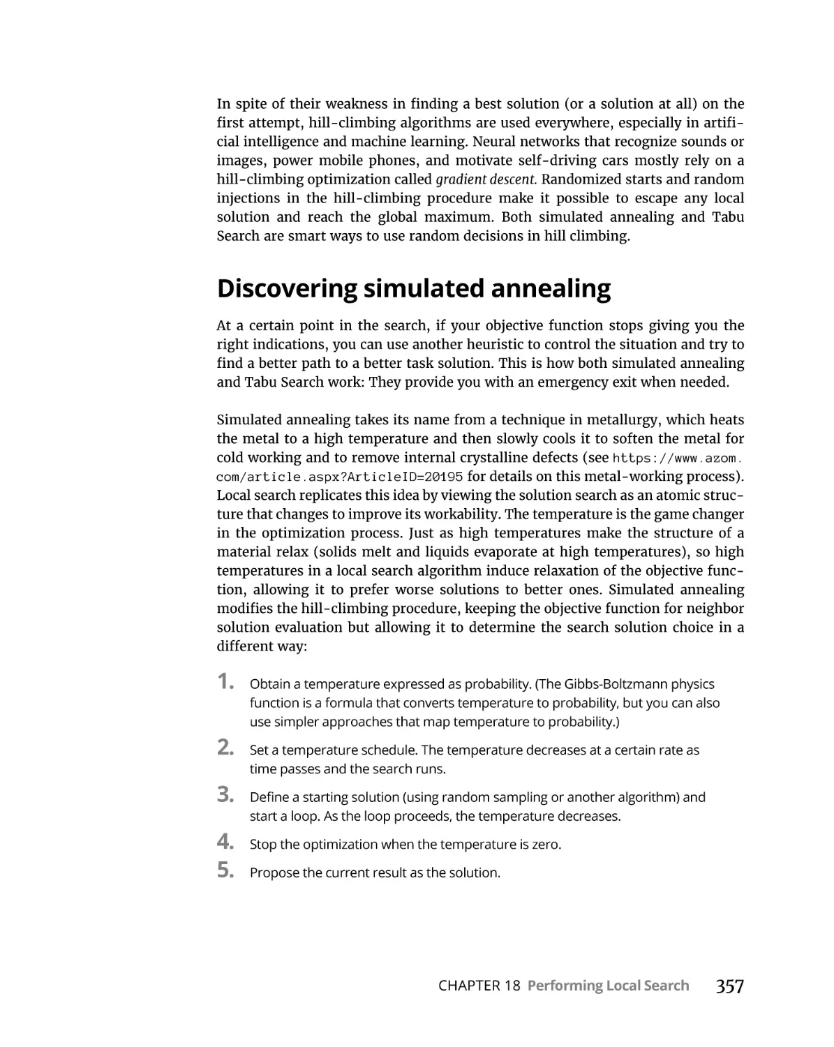 Discovering simulated annealing