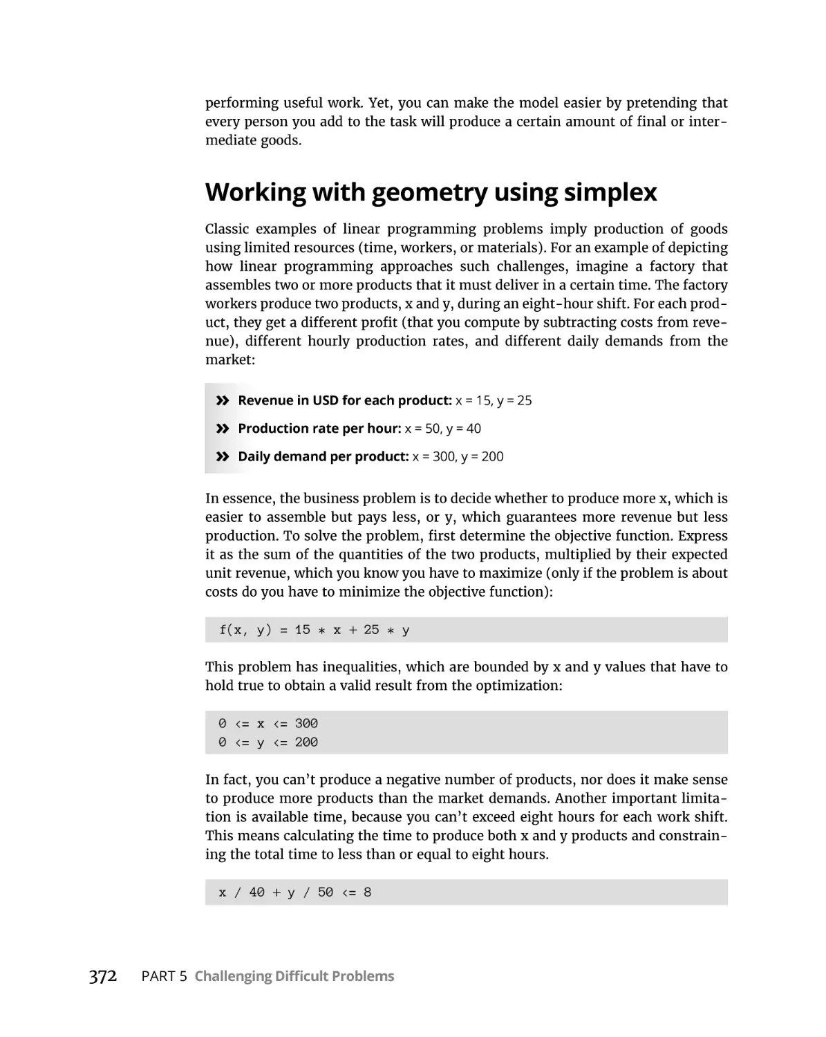 Working with geometry using simplex
