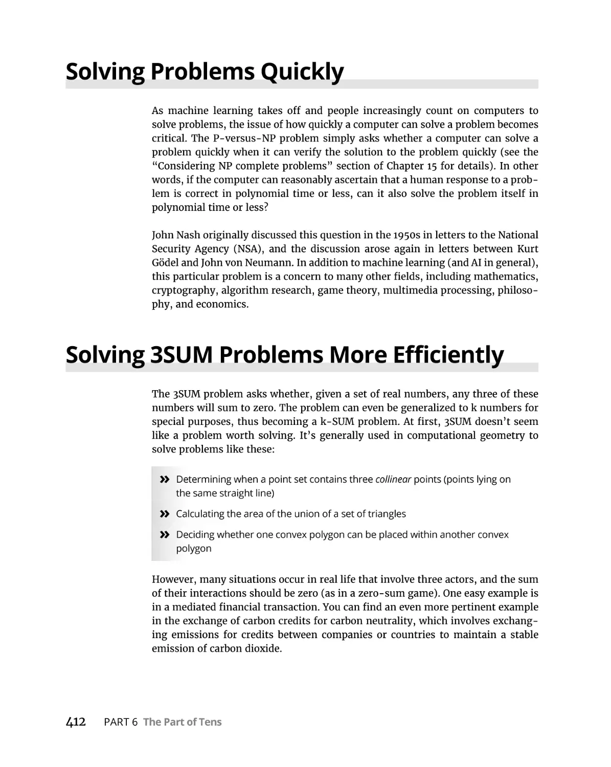 Solving Problems Quickly
Solving 3SUM Problems More Efficiently