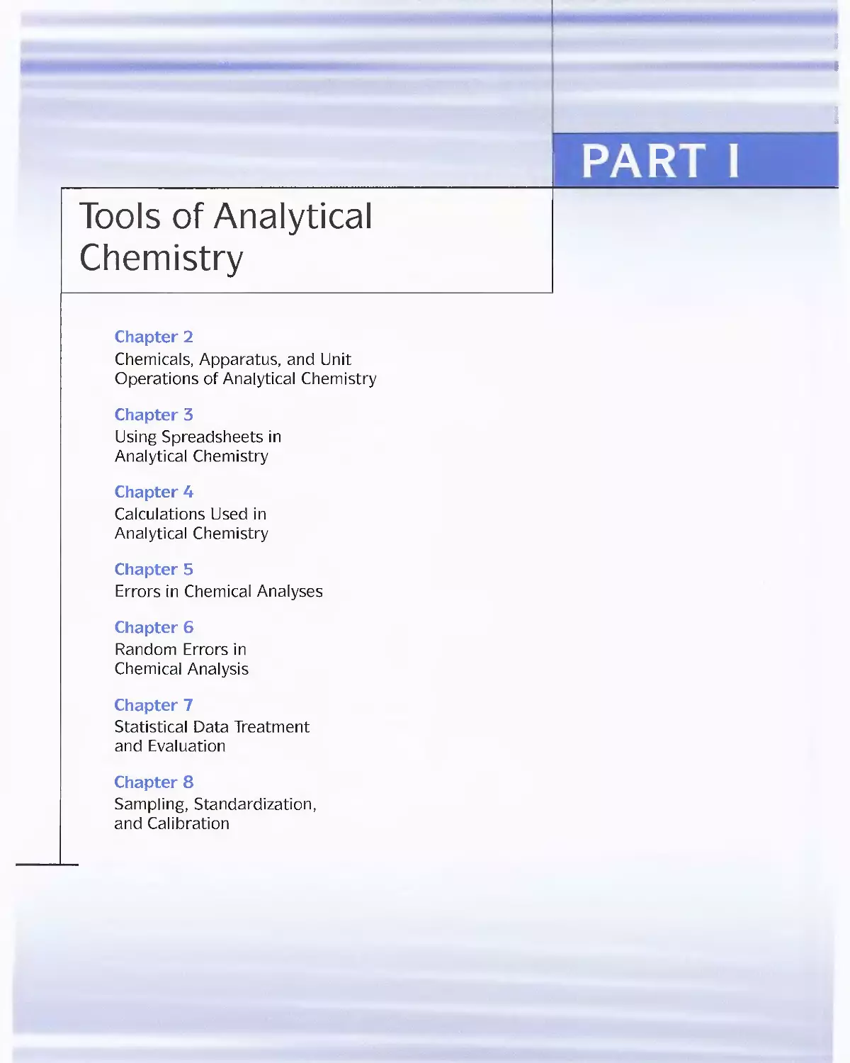 Part 1 - Tools of Analytical Chemistry