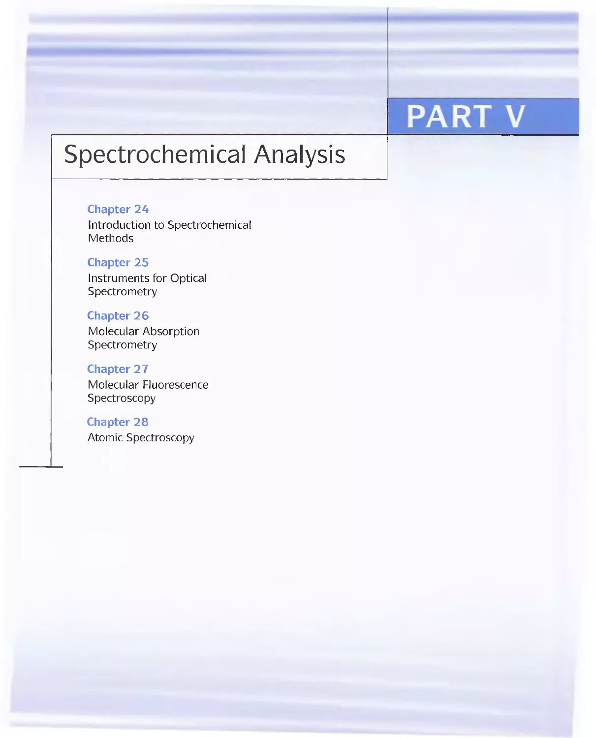 Part 5 - Spectrochemical Methods