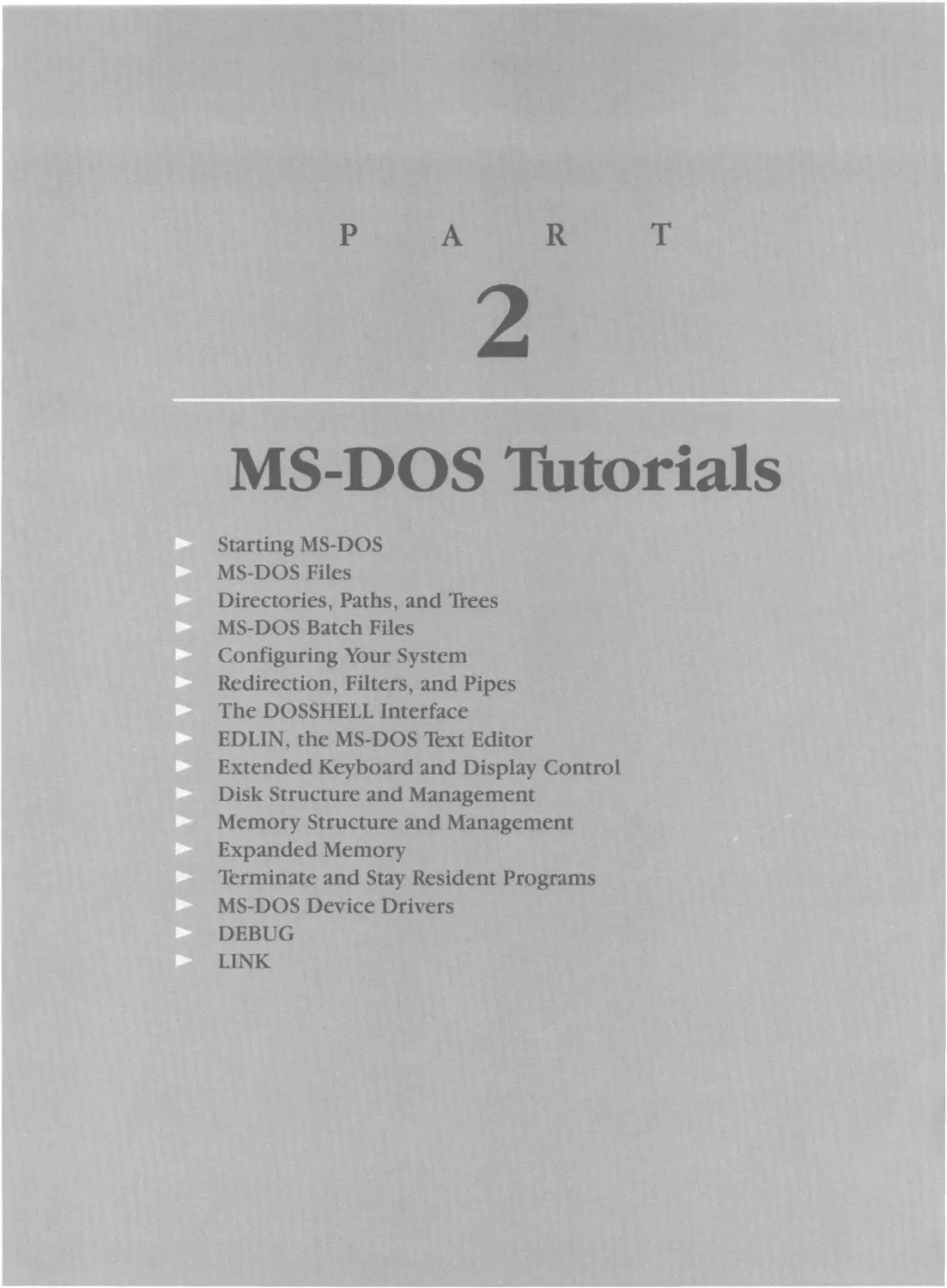 ---- PART 2 ---- MS-DOS Tutorials
