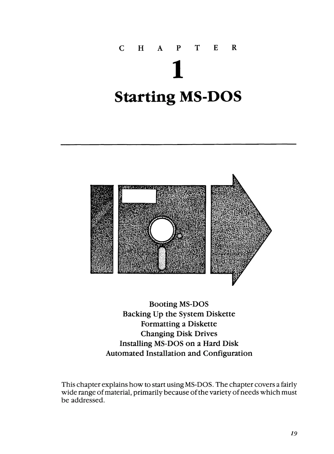 Chapter 1 - Starting MS-DOS