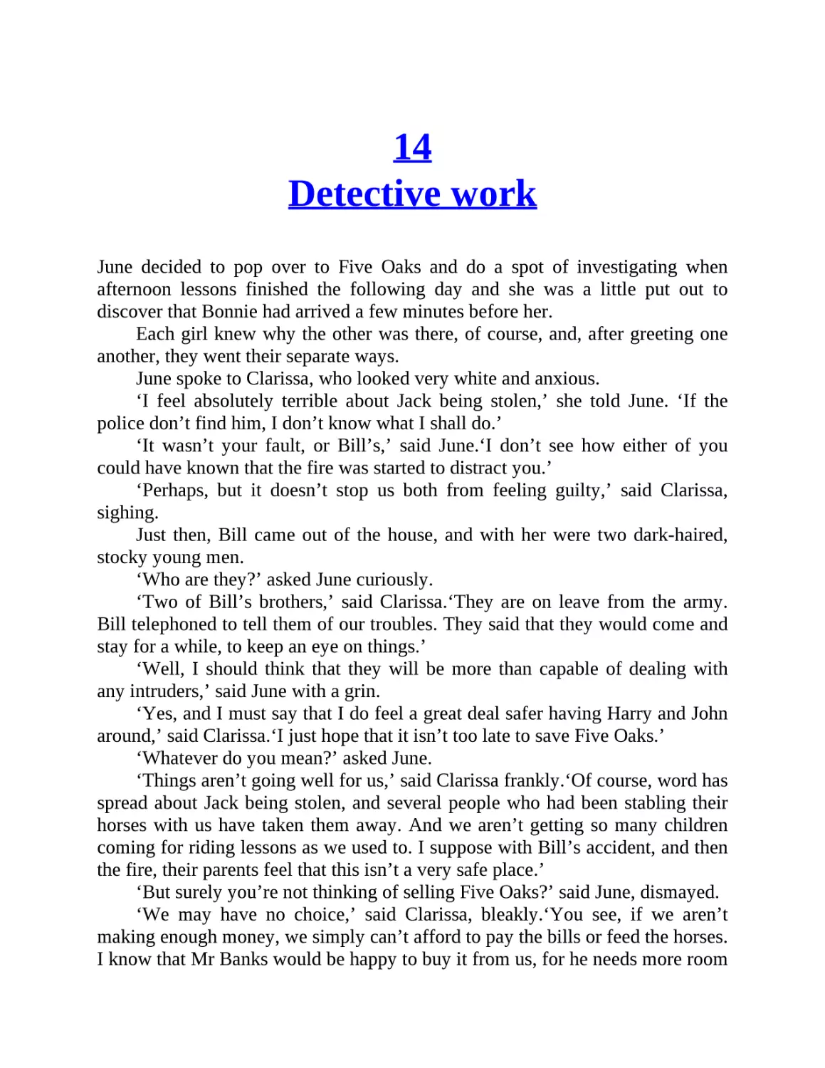 14 Detective work