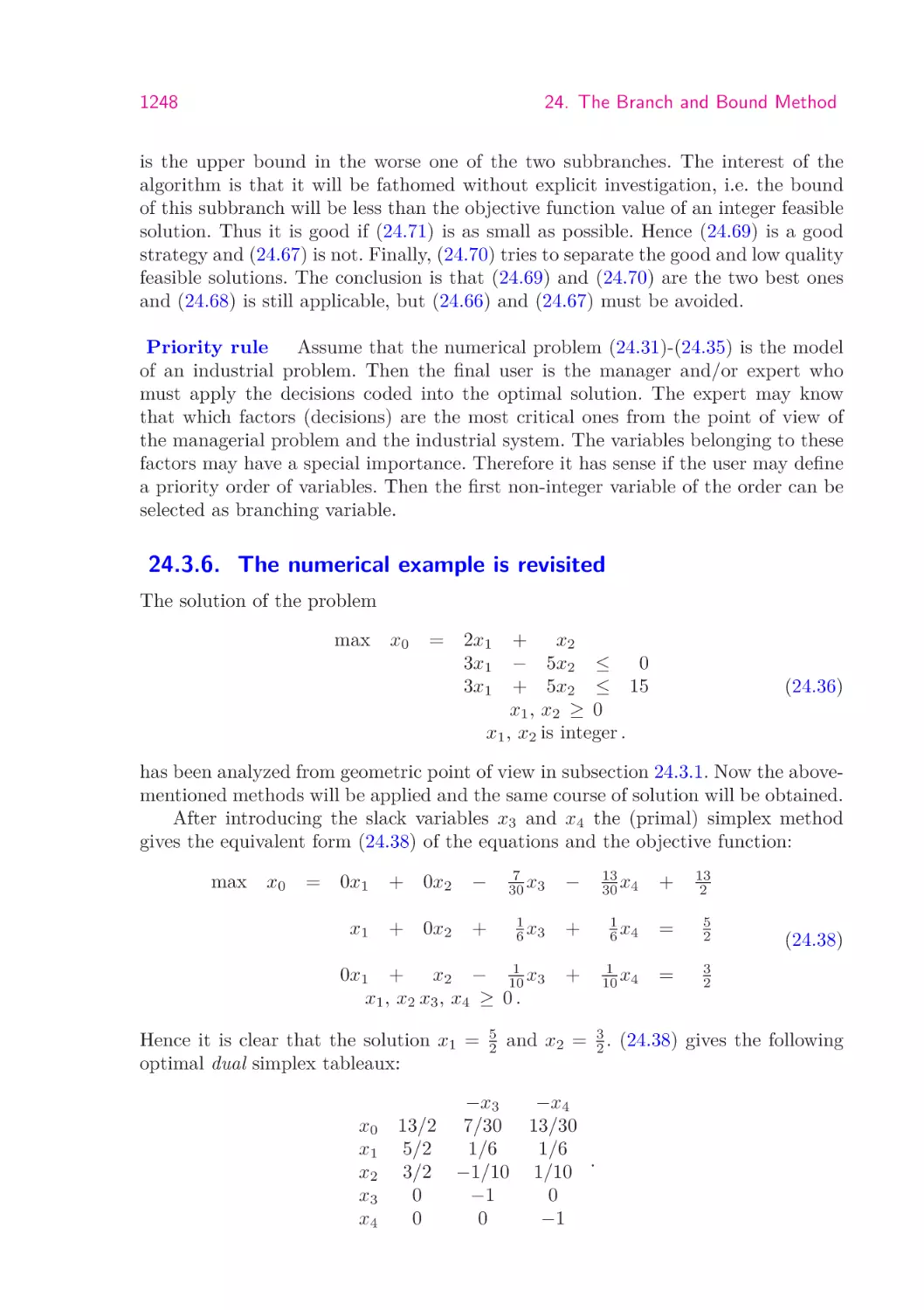 24.3.6.  The numerical example is revisited