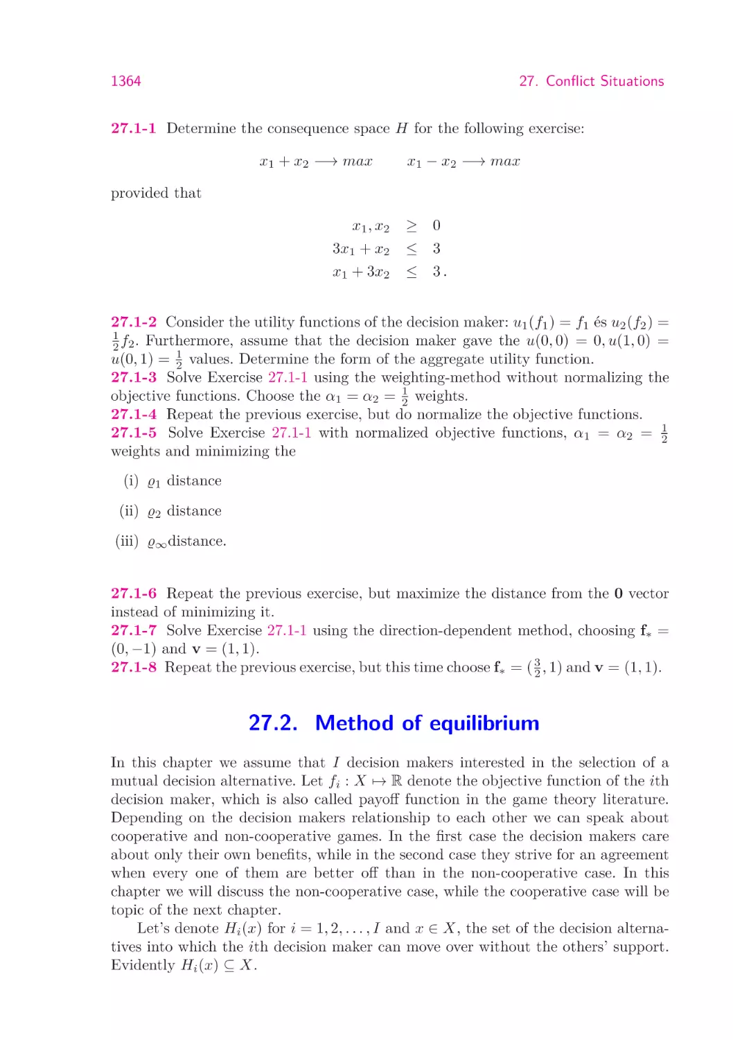 27.2.  Method of equilibrium