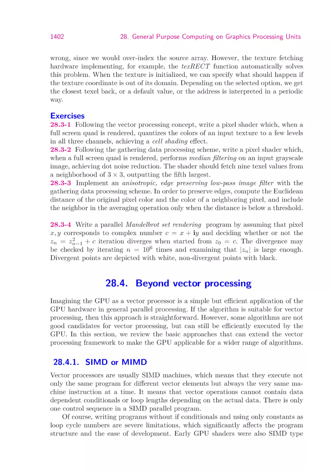 28.4.  Beyond vector processing
28.4.1.  SIMD or MIMD