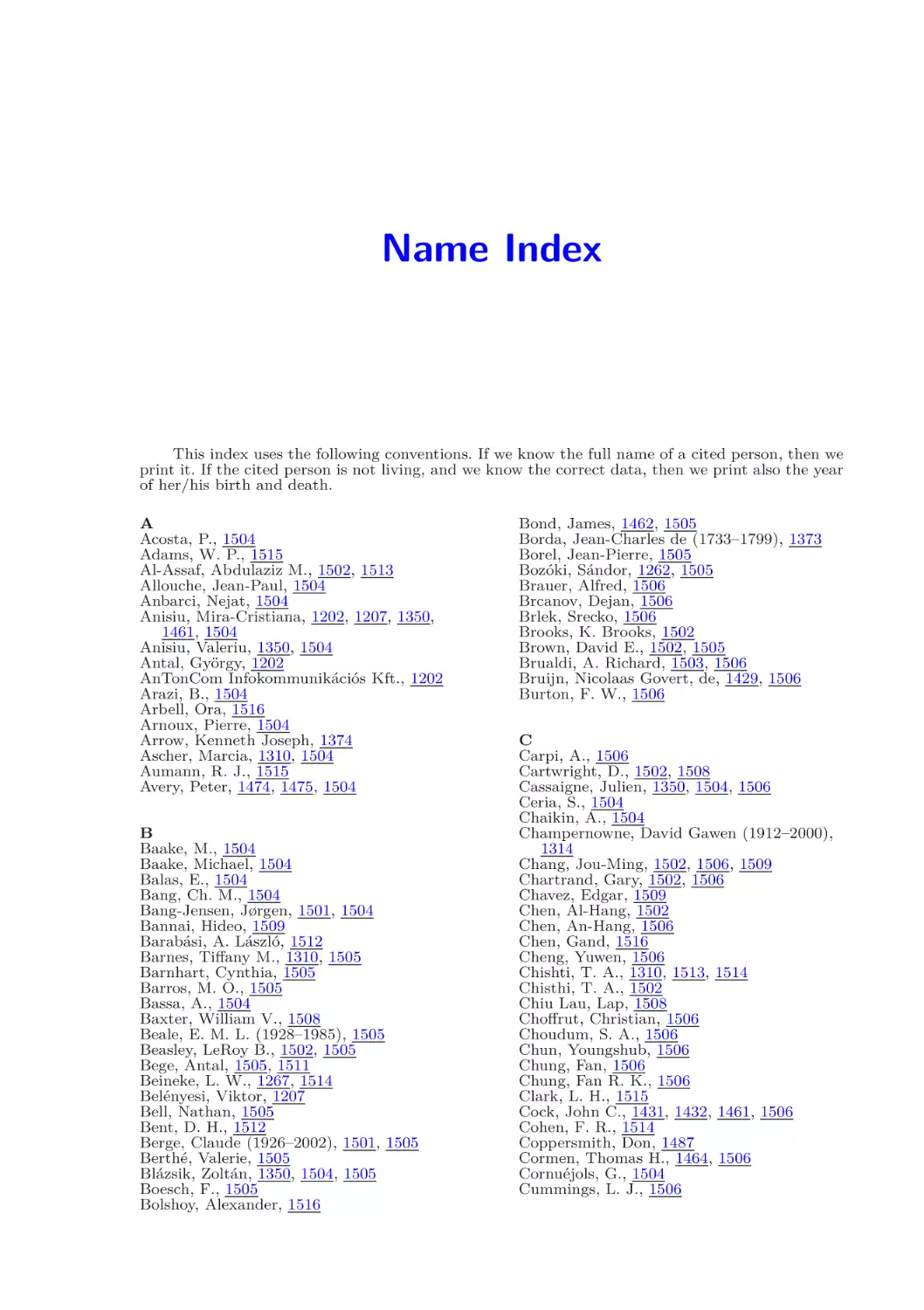 Name Index