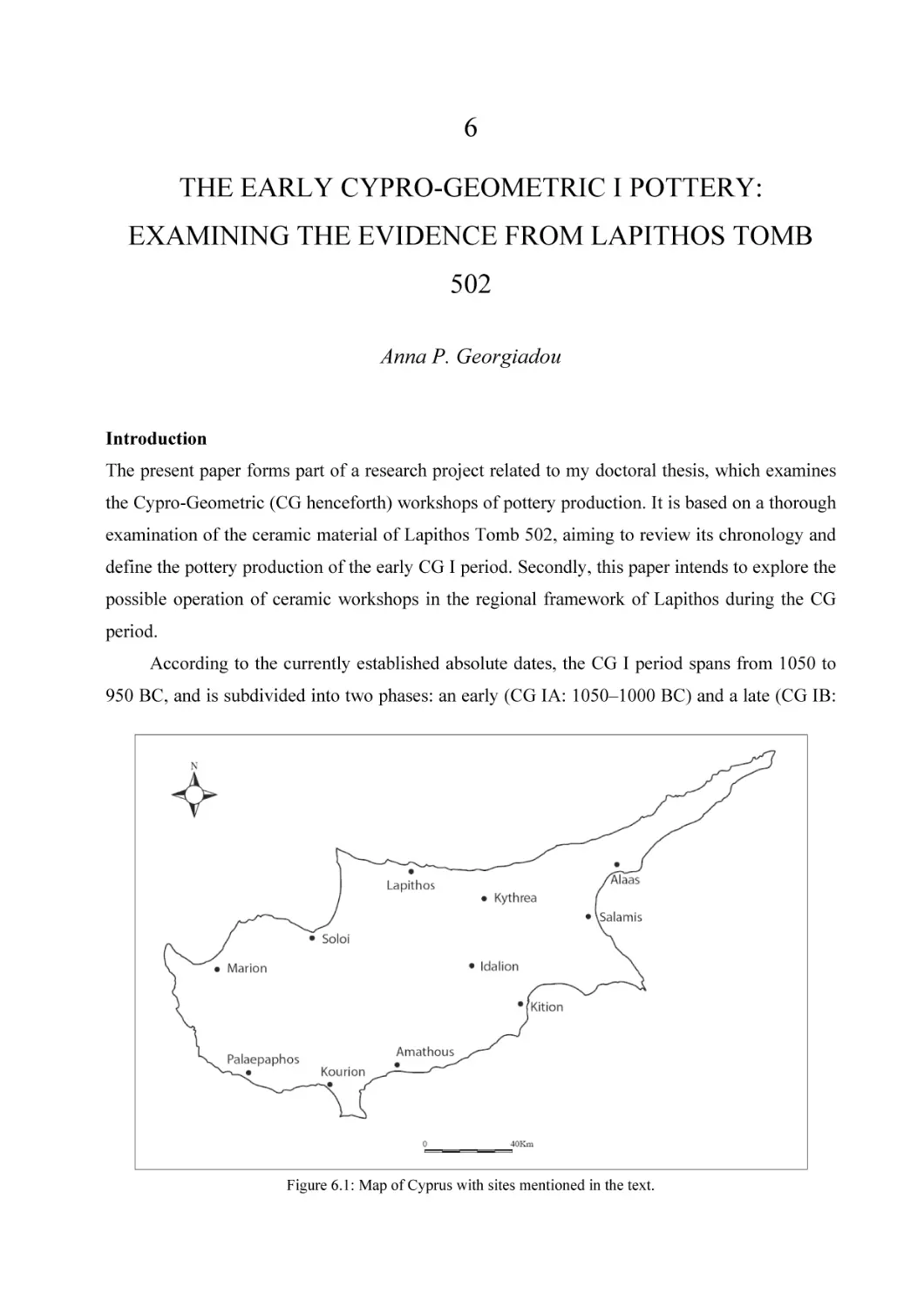 6. THE EARLY CYPRO-GEOMETRIC I POTTERY