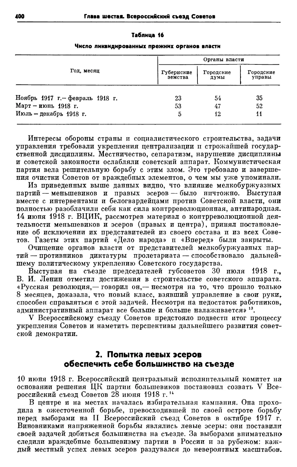 2. Попытка левых эсеров обеспечить себе большинство на съезде