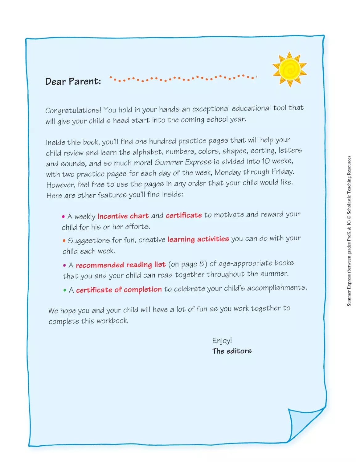 Dear Parent Letter