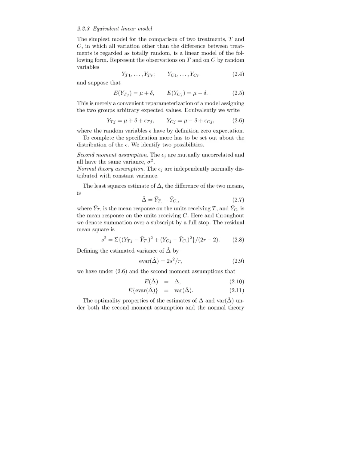 2.2.3 Equivalent linear model