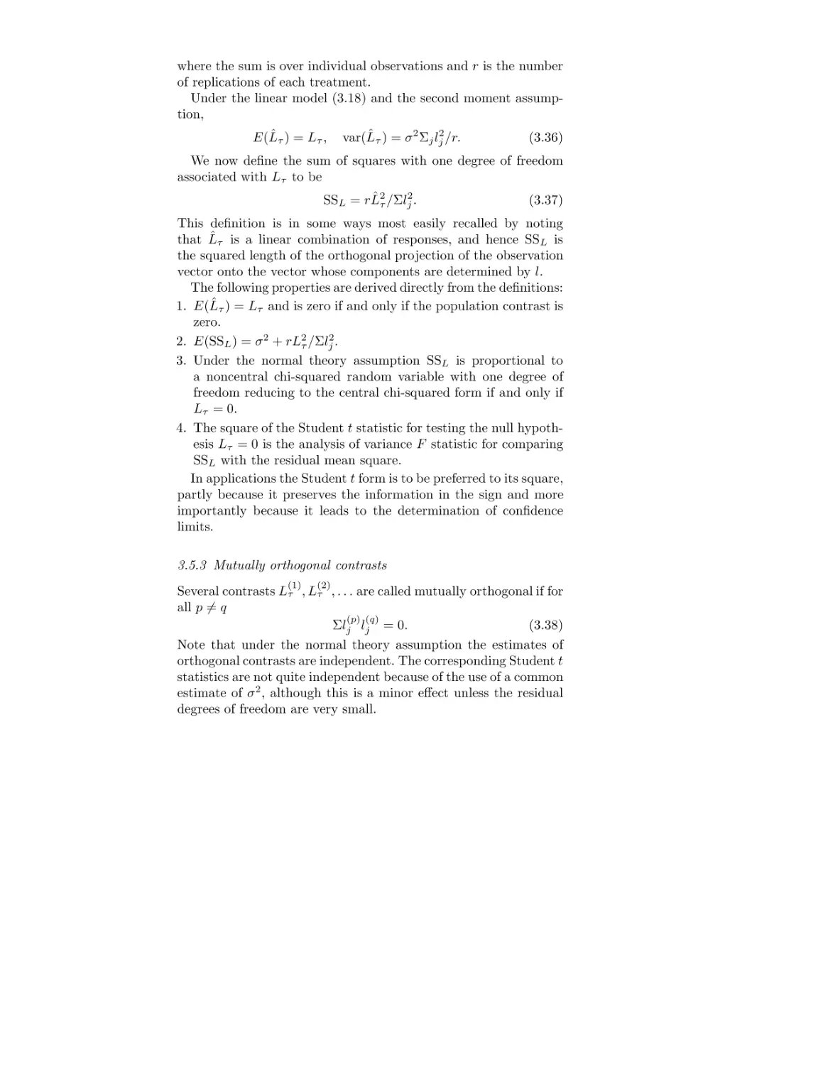 3.5.3 Mutually orthogonal contrasts