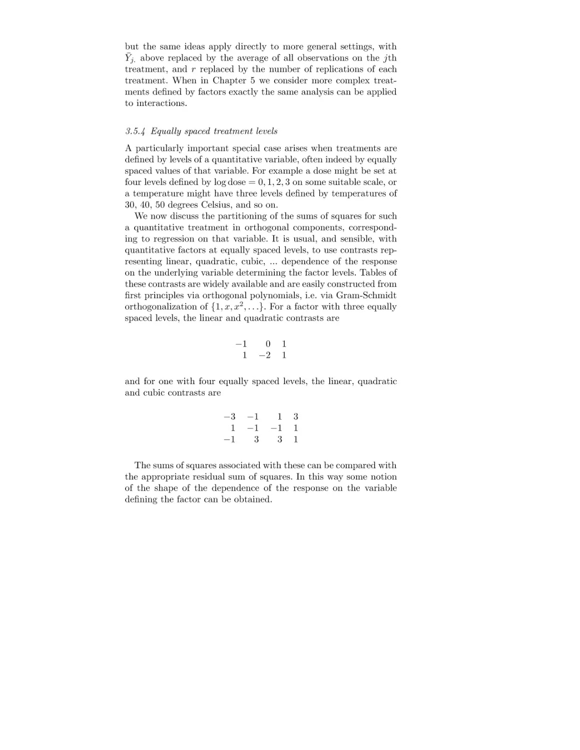 3.5.4 Equally spaced treatment levels