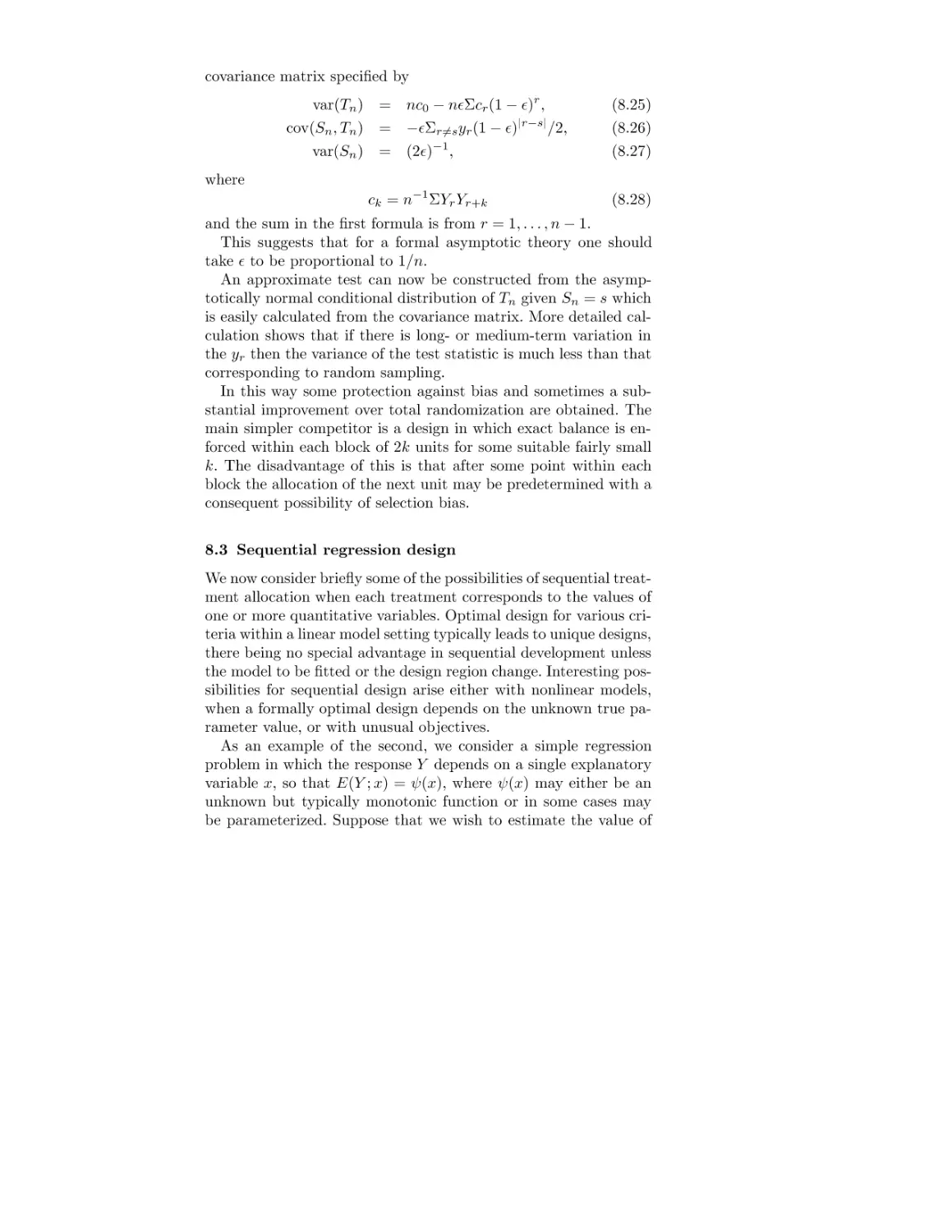 8.3 Sequential regression design