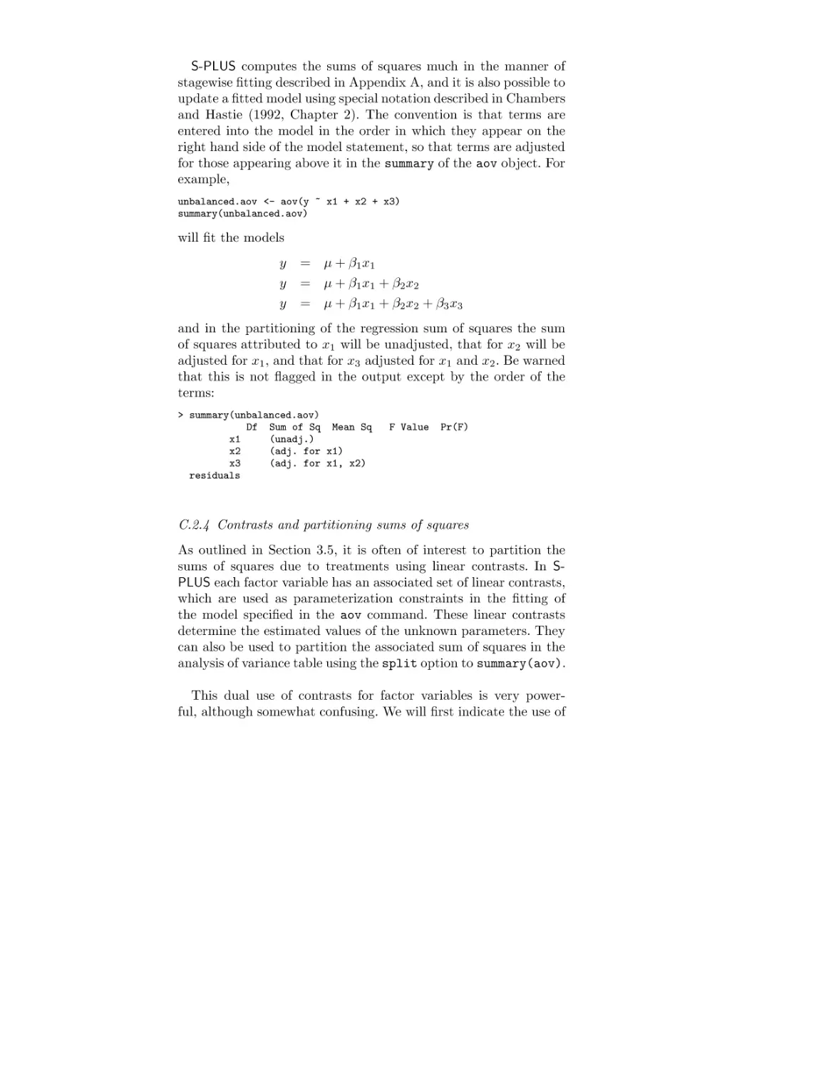 C.2.4 Contrasts and partitioning sums of squares