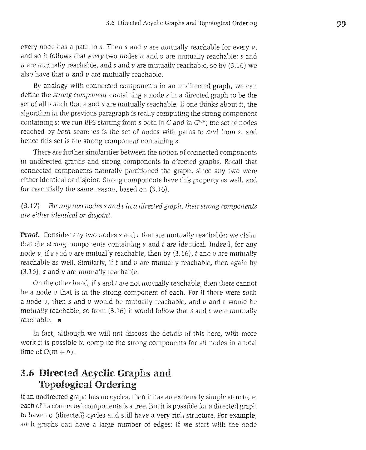 3.6 Directed Acyclic Graphs and Topological Ordering