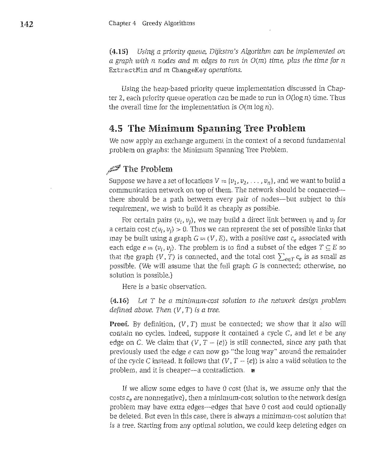 4.5 The Minimum Spanning Tree Problem