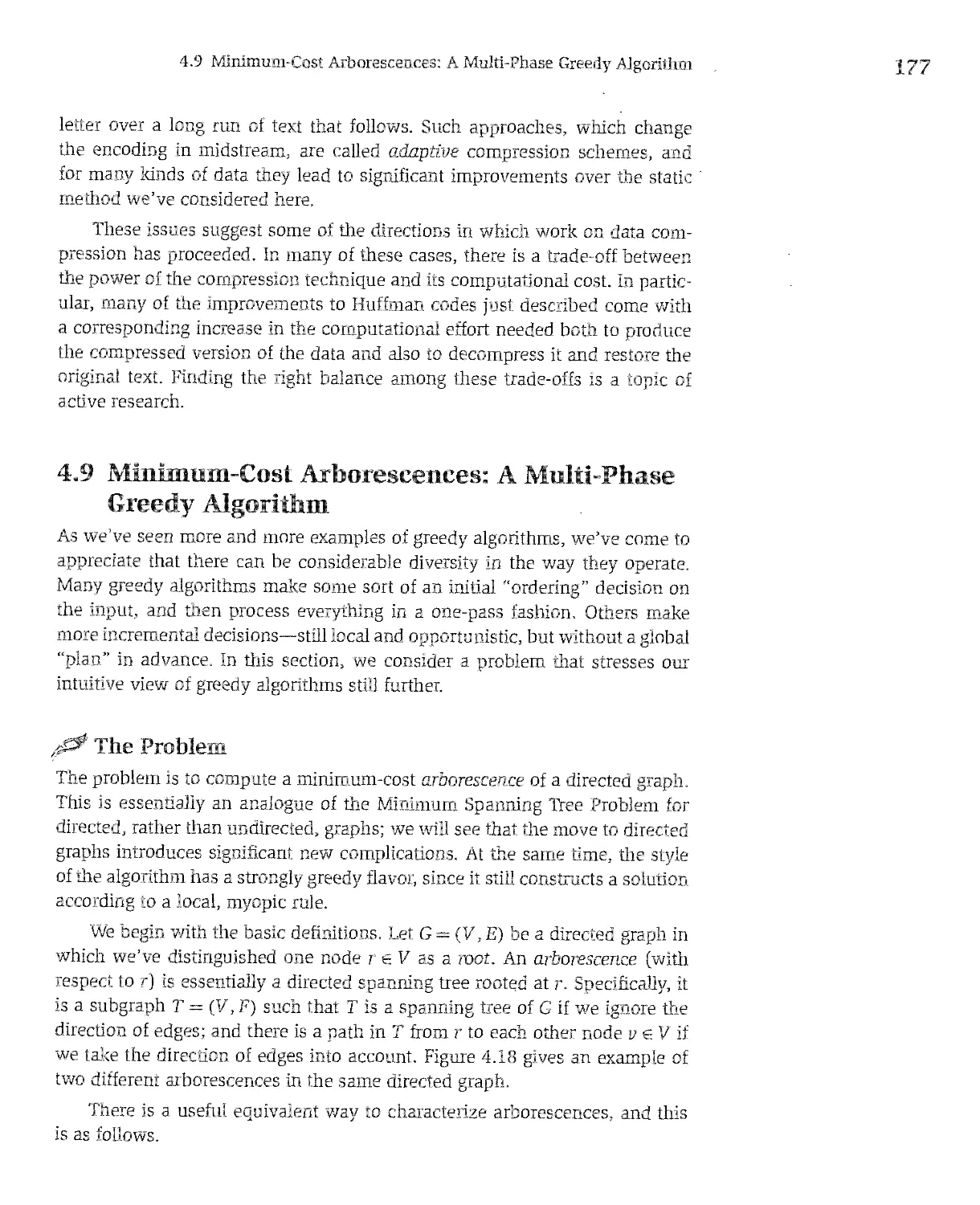 * 4.9 Minimum-Cost Arborescences: A Multi-Phase Greedy Algorithm