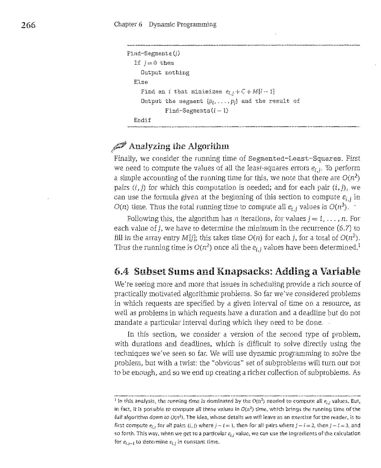 6.4 Subset Sums and Knapsacks: Adding a Variable