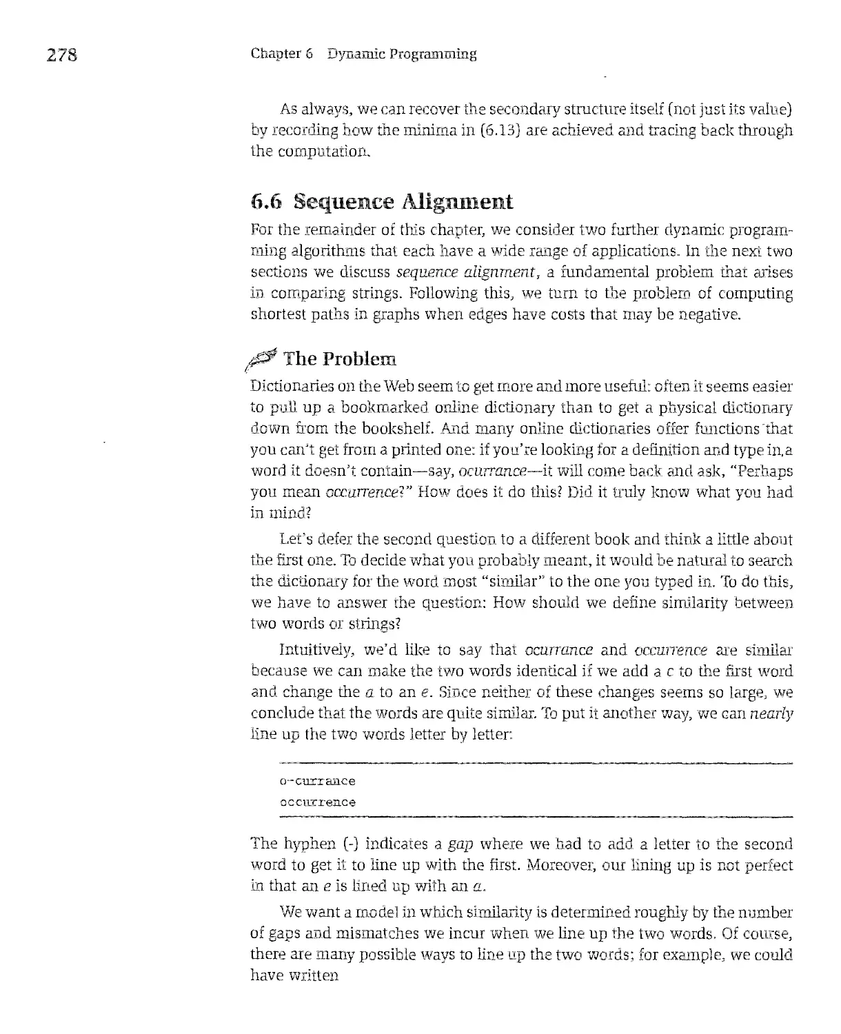 6.6 Sequence Alignment