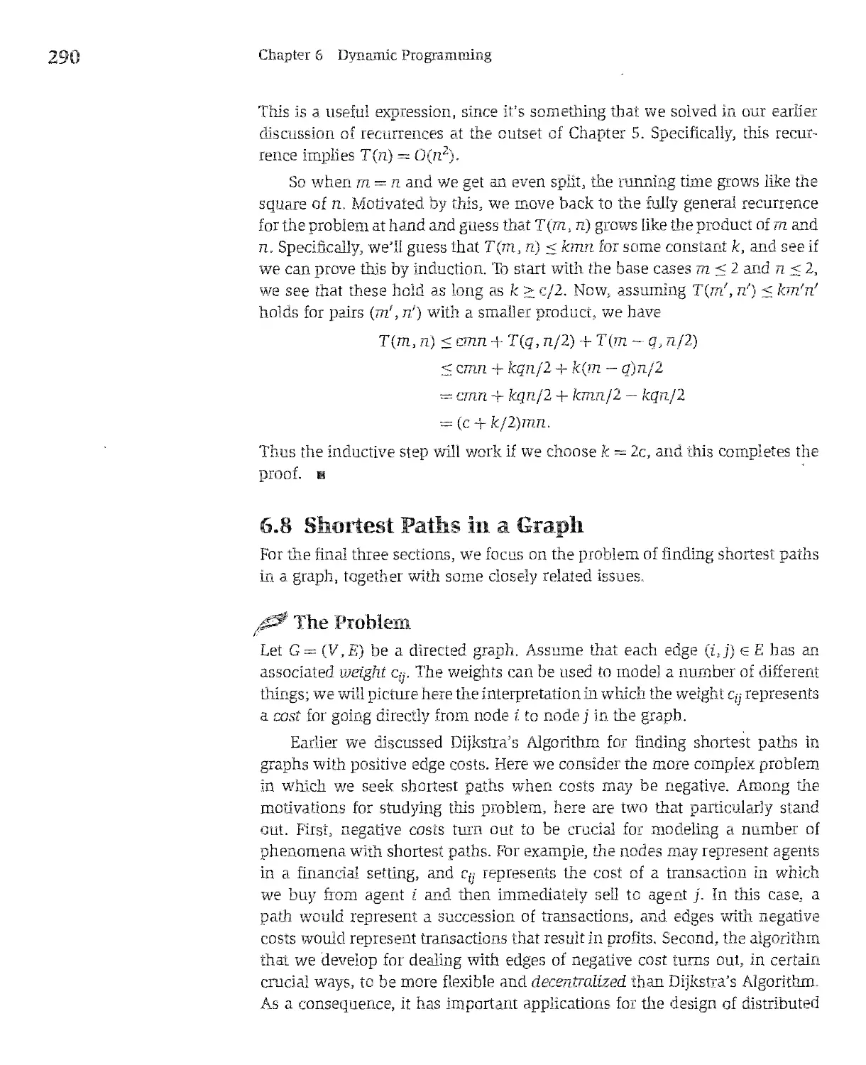 6.8 Shortest Paths in a Graph