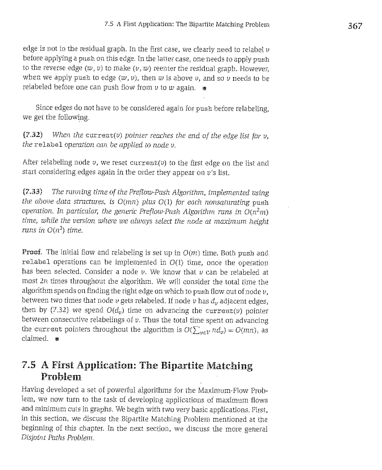 7.5 A First Application: The Bipartite Matching Problem