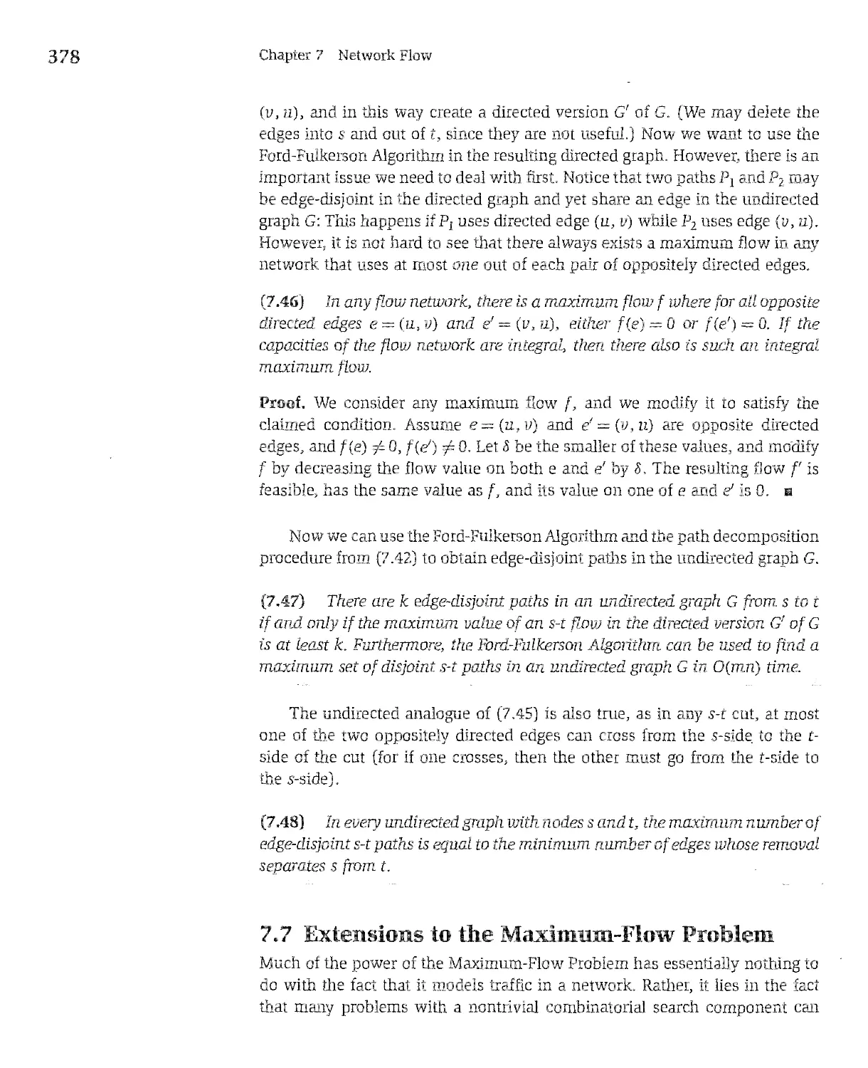 7.7 Extensions to the Maximum-Flow Problem