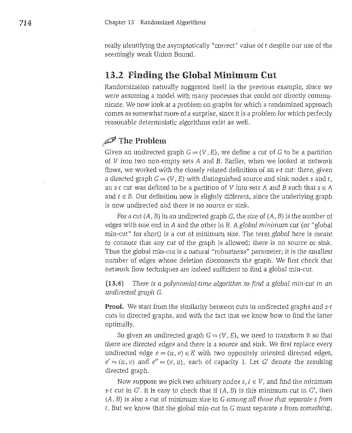 13.2 Finding the Global Minimum Cut