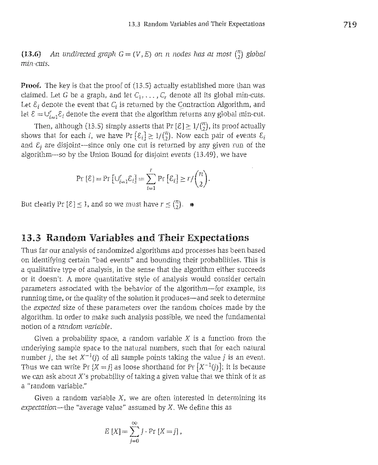 13.3 Random Variables and Their Expectations