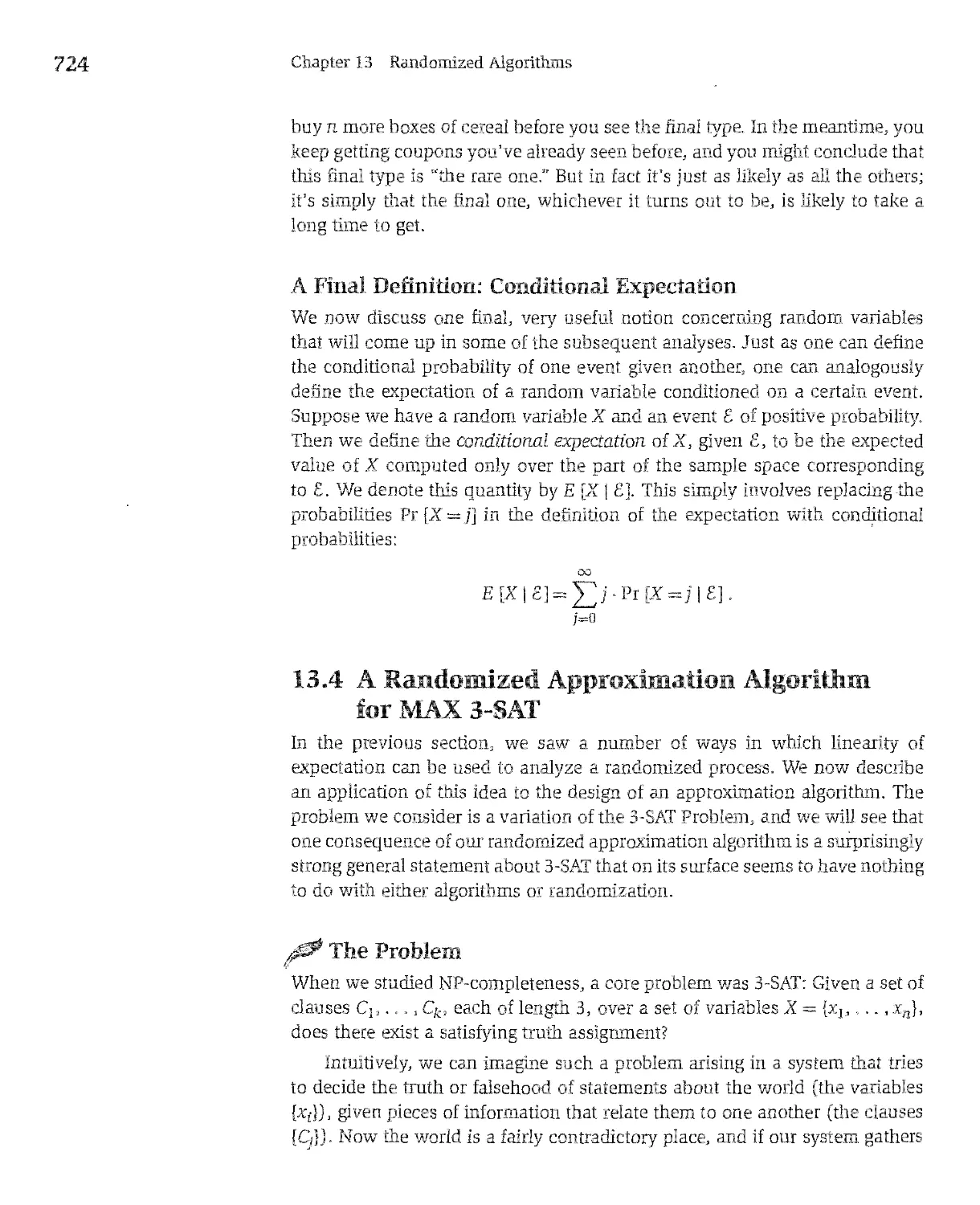 13.4 A Randomized Approximation Algorithm for MAX 3-SAT